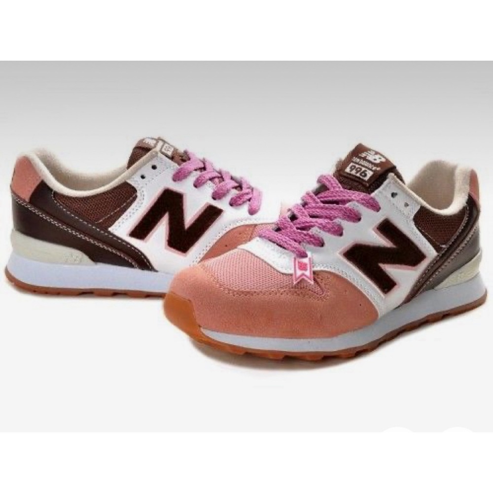 New Balance WR996 White/Pink/Brown 5.5